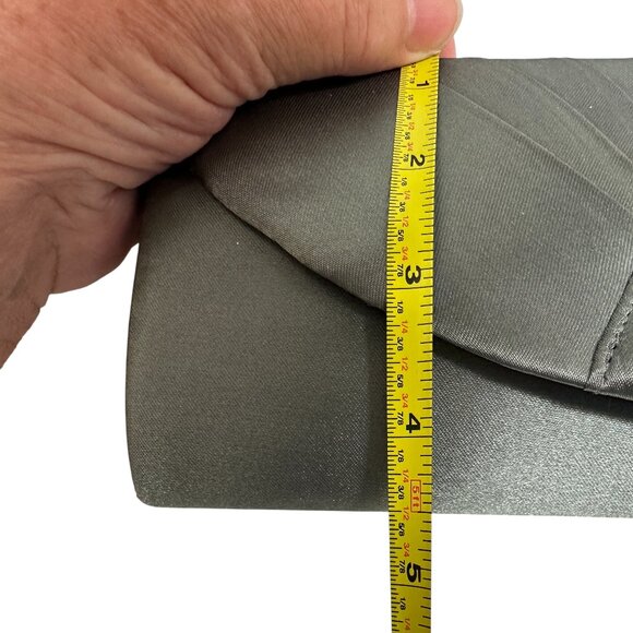 Jessica McClintock Elegant Evening Clutch Grey/ EUC - Picture 4 of 9